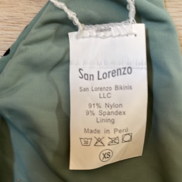 NWT San Lorenzo Bikini Teeny PolkaDot Keyhole High Neck Top Size S - Picture 5 of 7